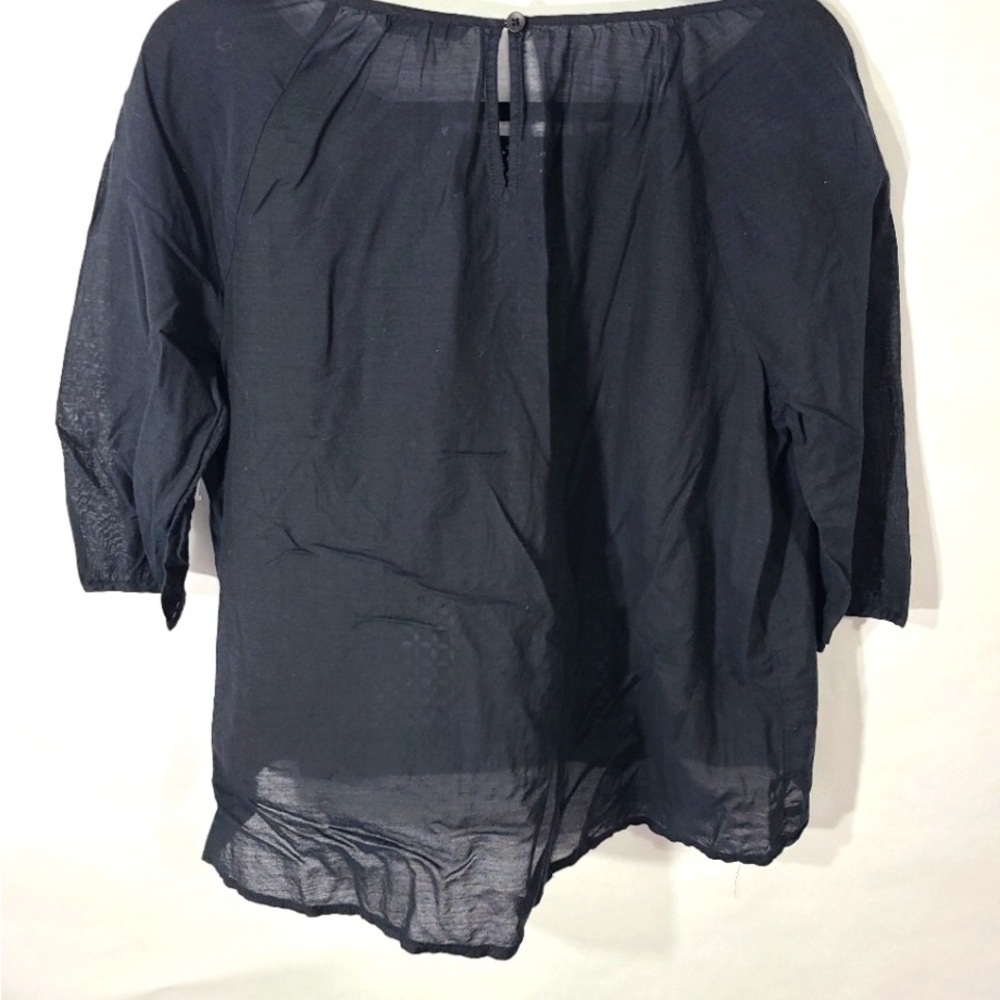 Elegant Black Sheer Blouse